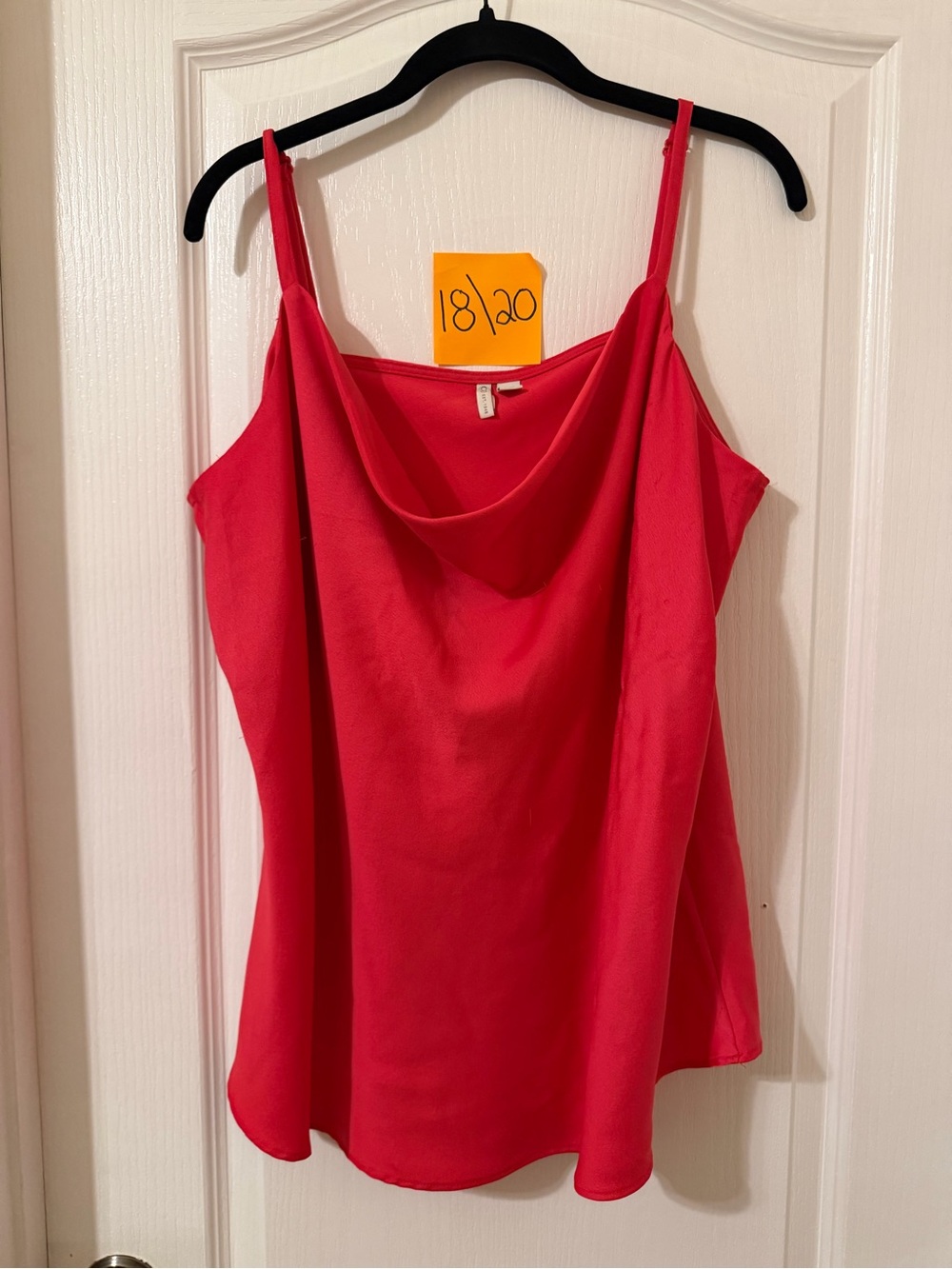 Cato Red Cowl Neck Satin Camisole